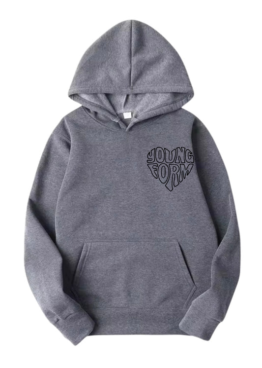 Hoodie YoungForm Icon – Gris Chiné