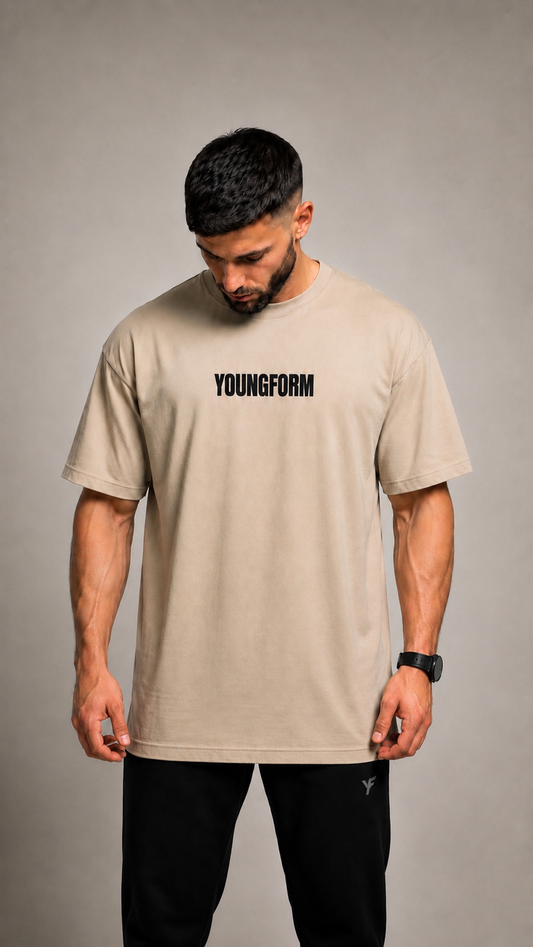 T-shirt YoungForm Essential Oversized Tee – Sand
