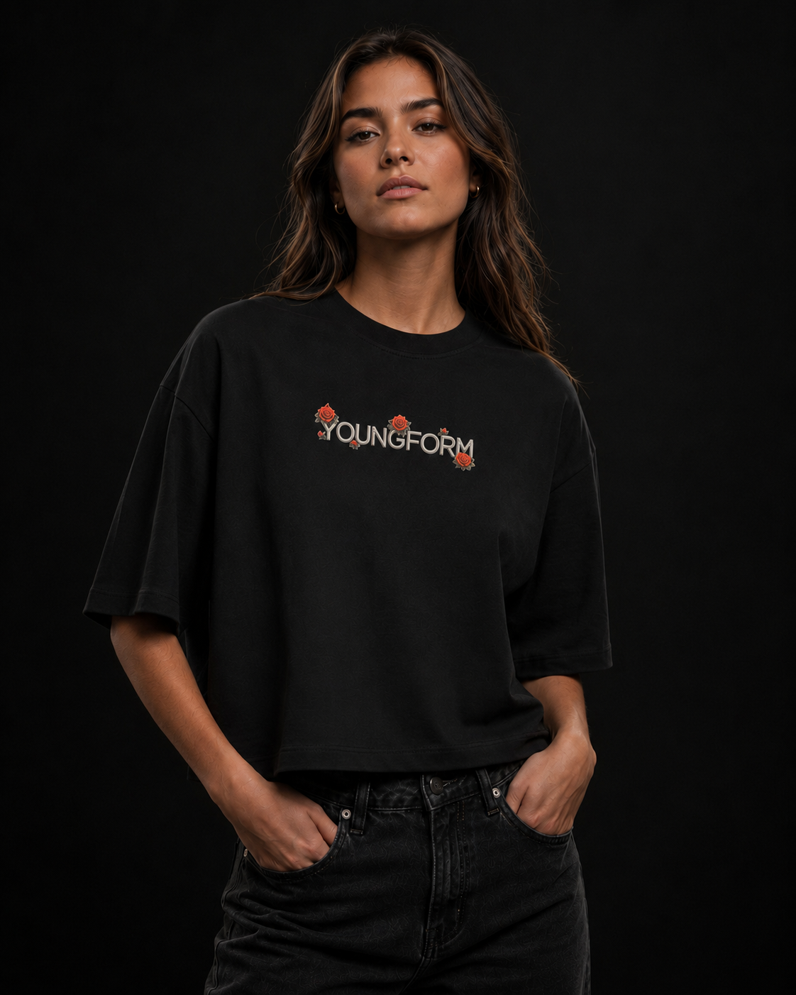 T-shirt YoungForm Women’s Oversized Crop Tee